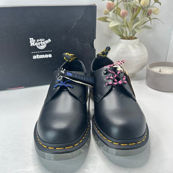 Dr Marten 1461 Atoms Leather Slip Resistant Oxford Shoe Black Men 9 Women 10 NWB - Picture 2 of 10